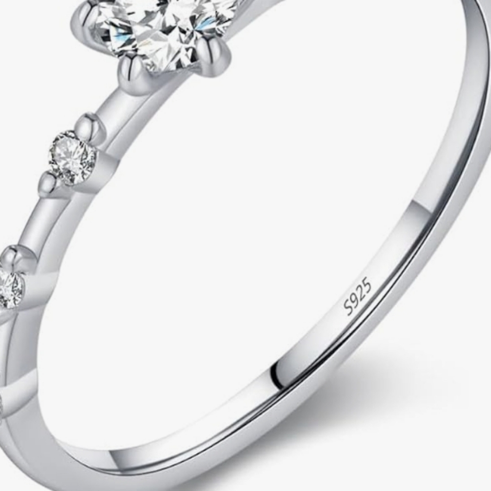 Sterling Silver Moissanite 9.25 Wt GRA Certificate 0.3ct Sz 8 Gift Box #2 💎 - Picture 6 of 8